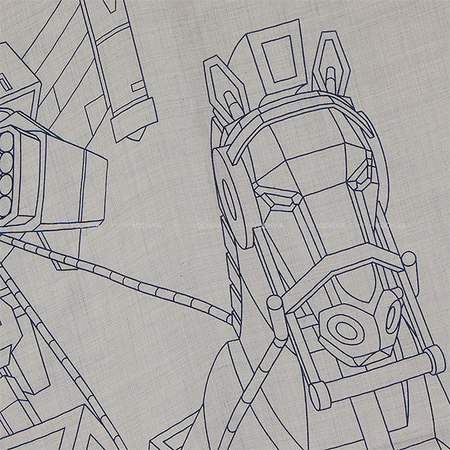 [Pre-loved] HERMES scarf Carre H 100 Mega Chariot Limited Naturel Cashmere70% / Silk30%[LIKE NEW][Authentic]