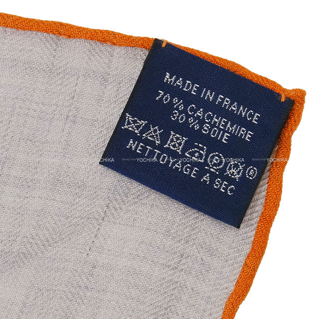 [Pre-loved] HERMES scarf Carre H 100 Mega Chariot Limited Naturel Cashmere70% / Silk30%[LIKE NEW][Authentic]