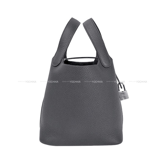 HERMES Handbag Picotin Lock 18 PM Ardoise Taurillon Clemence Silver HW Stamp K[BRAND NEW][Authentic]