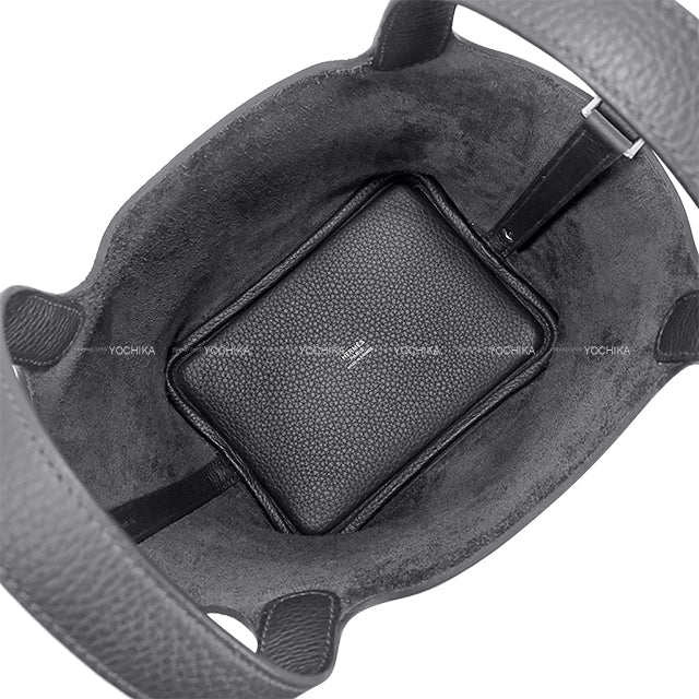 HERMES Handbag Picotin Lock 18 PM Ardoise Taurillon Clemence Silver HW Stamp K[BRAND NEW][Authentic]