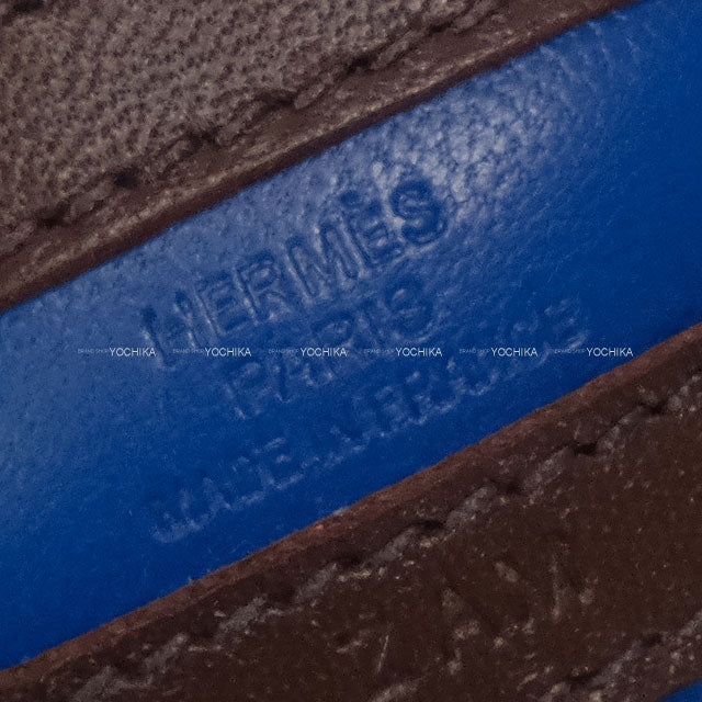 HERMES bag charm Bleu France/Rouge Sellier/Terre Battue Agneau Milo Stamp Z[EXCELLENT][Authentic]