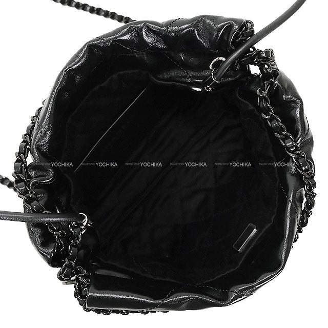 CHANEL Shoulder bag Chanel22 Mini Matelasse Medal Charm Noir (Black) Lambskin Black HW AS3980[EXCELLENT][Authentic]