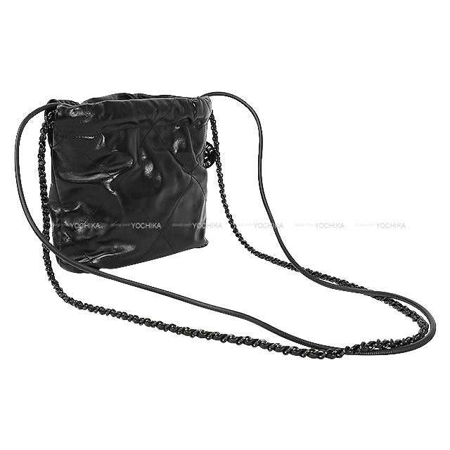 CHANEL Shoulder bag Chanel22 Mini Matelasse Medal Charm Noir (Black) Lambskin Black HW AS3980[EXCELLENT][Authentic]