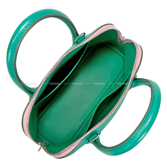 [Pre-loved] HERMES Shoulder bag Bolide1923 25 Tricolor Vert Jade/Nata/Mauve sylvestre Veau Epsom Silver HW Stamp U[USED SA][Authentic]