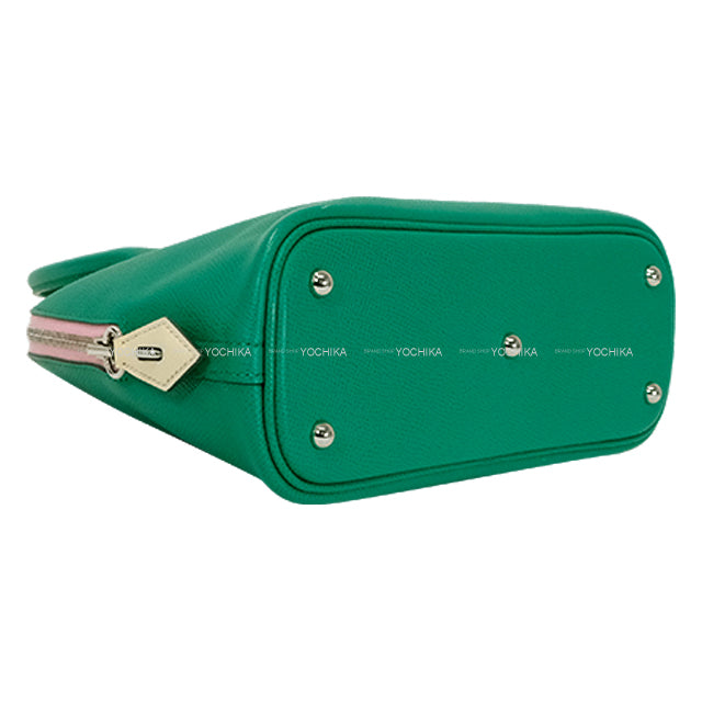 [Pre-loved] HERMES Shoulder bag Bolide1923 25 Tricolor Vert Jade/Nata/Mauve sylvestre Veau Epsom Silver HW Stamp U[USED SA][Authentic]