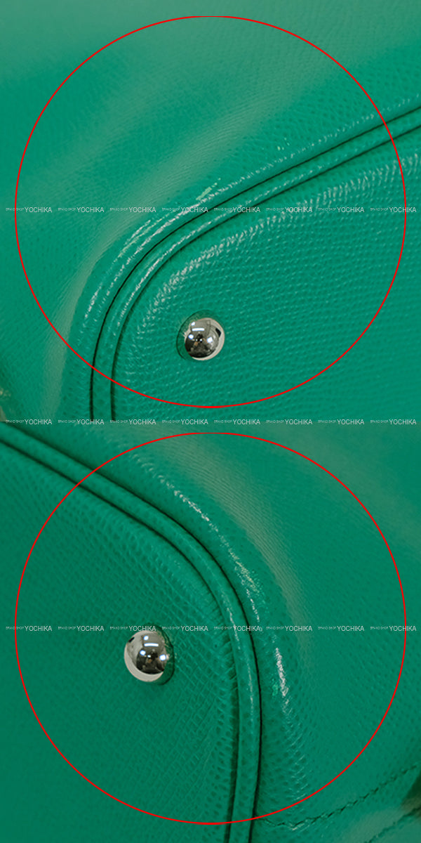 [Pre-loved] HERMES Shoulder bag Bolide1923 25 Tricolor Vert Jade/Nata/Mauve sylvestre Veau Epsom Silver HW Stamp U[USED SA][Authentic]