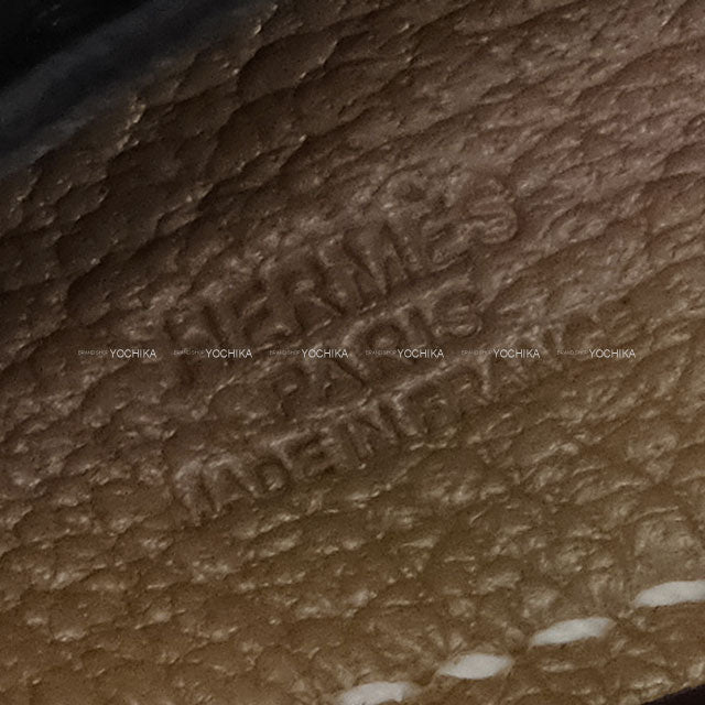 [Pre-loved] HERMES bag charm Rodeo Robeo Coeur PM Noir (Black)/Craie/Etoupe Agneau Milo Stamp K[LIKE NEW][Authentic]