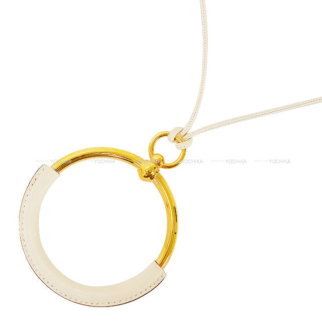 [Pre-loved] HERMES necklace Loop Nata Veau Swift Gold HW[LIKE NEW][Authentic]