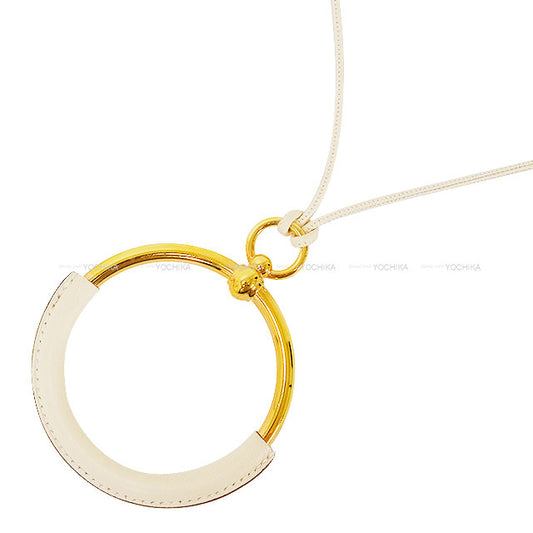 [Pre-loved] HERMES necklace Loop Nata Veau Swift Gold HW[LIKE NEW][Authentic]