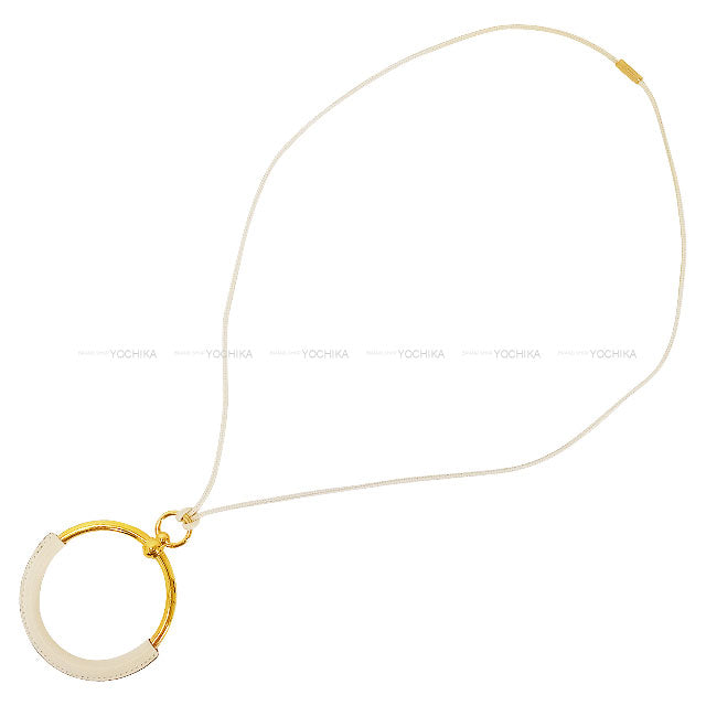 [Pre-loved] HERMES necklace Loop Nata Veau Swift Gold HW[LIKE NEW][Authentic]