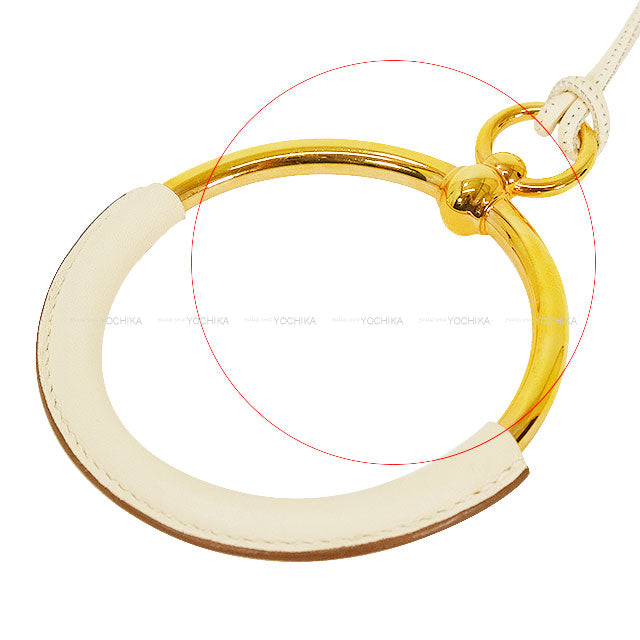 [Pre-loved] HERMES necklace Loop Nata Veau Swift Gold HW[LIKE NEW][Authentic]