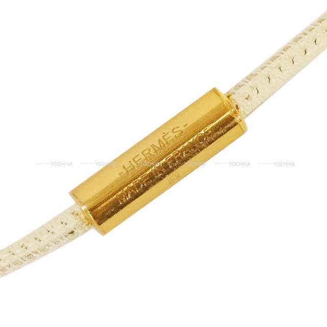 [Pre-loved] HERMES necklace Loop Nata Veau Swift Gold HW[LIKE NEW][Authentic]