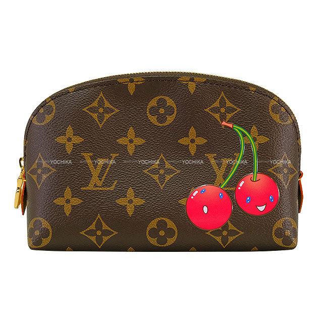 LOUIS VUITTON Pouch LV×TM Cherry Blossom Cosmetic PM Monogram Gold HW M13766[BRAND NEW][Authentic]