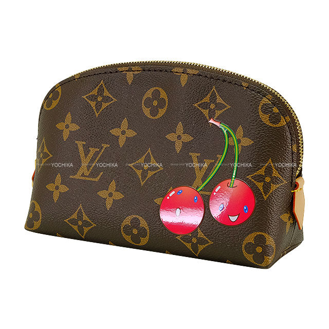 LOUIS VUITTON Pouch LV×TM Cherry Blossom Cosmetic PM Monogram Gold HW M13766[BRAND NEW][Authentic]