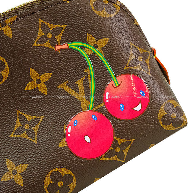LOUIS VUITTON Pouch LV×TM Cherry Blossom Cosmetic PM Monogram Gold HW M13766[BRAND NEW][Authentic]
