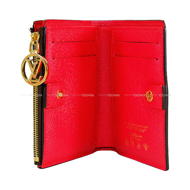 [Pre-loved] LOUIS VUITTON Bi-fold wallet LV×TM Cherry Blossom PORTEFEUILLE LISA Takashi MurakamiMonogram Gold HW M13420[USED SA][Authentic]