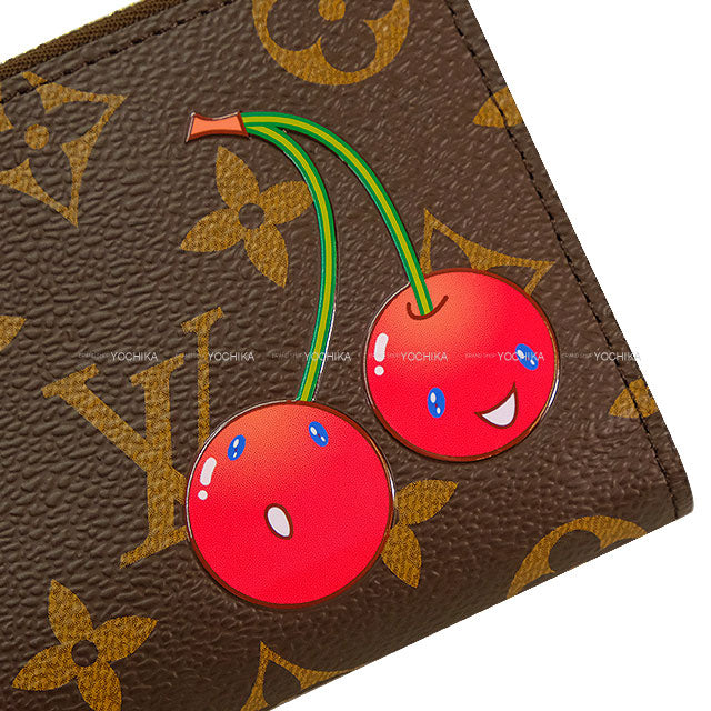 [Pre-loved] LOUIS VUITTON Bi-fold wallet LV×TM Cherry Blossom PORTEFEUILLE LISA Takashi MurakamiMonogram Gold HW M13420[USED SA][Authentic]