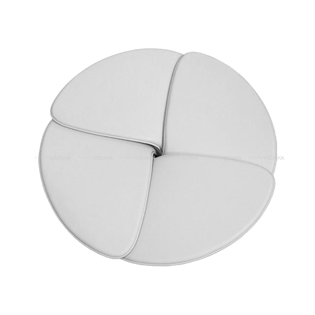 [Pre-loved] LOUIS VUITTON furniture LV×Tokujin Yoshioka Nomade Collection Blossom Stool Milk Ashwood Calf Leather Gold HW R98507[LIKE NEW][Authentic]