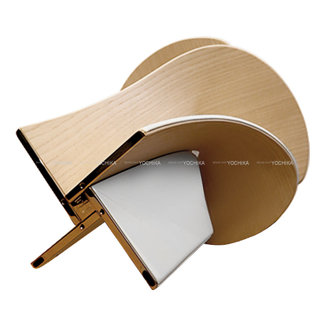 [Pre-loved] LOUIS VUITTON furniture LV×Tokujin Yoshioka Nomade Collection Blossom Stool Milk Ashwood Calf Leather Gold HW R98507[LIKE NEW][Authentic]