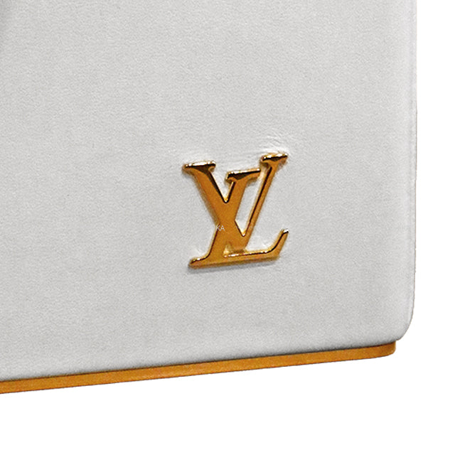 [Pre-loved] LOUIS VUITTON furniture LV×Tokujin Yoshioka Nomade Collection Blossom Stool Milk Ashwood Calf Leather Gold HW R98507[LIKE NEW][Authentic]