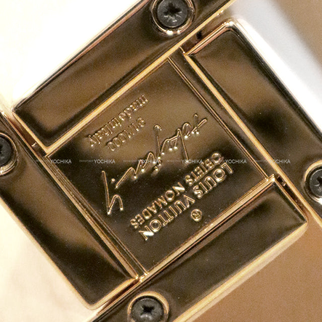 [Pre-loved] LOUIS VUITTON furniture LV×Tokujin Yoshioka Nomade Collection Blossom Stool Milk Ashwood Calf Leather Gold HW R98507[LIKE NEW][Authentic]