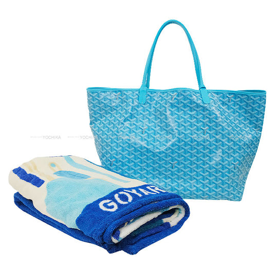 2024 Limited Edition GOYARD Shoulder bag SAINT LOUI GM Barry's Beach Towel Turquoise PVC coated canvas[EXCELLENT][Authentic]