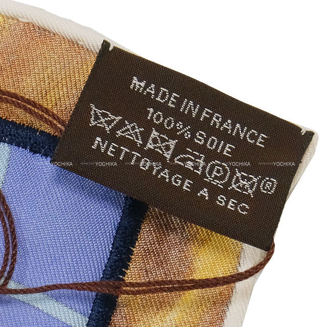 HERMES scarf Carre 90 Selle d'Officier en Grande Tenue with Ex-Libris Navy/Blanc (White)/Multicolor Silk100%[EXCELLENT][Authentic]