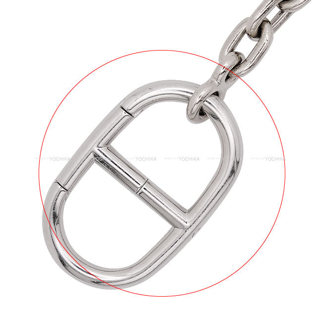 [Pre-loved] HERMES keyring(key holder) Metal Key Chain Chaine D’Ancre Strap Silver Silver HW[USED A][Authentic]