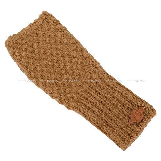 HERMES glove Lou Miton Noisette Camel Cashmere /Mohair[BRAND NEW][Authentic]
