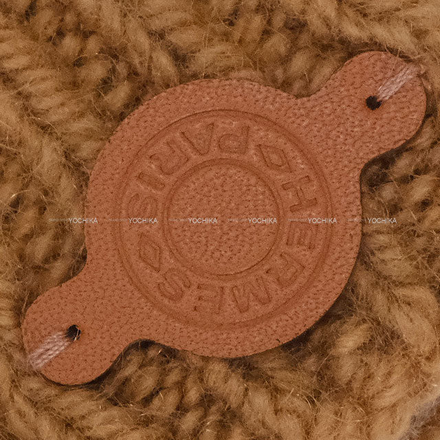 HERMES glove Lou Miton Noisette Camel Cashmere /Mohair[BRAND NEW][Authentic]