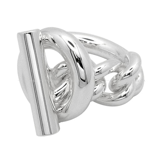 HERMES ring Croisette GM Silver Silver925 (SV925 Ag925) #52[EXCELLENT][Authentic]