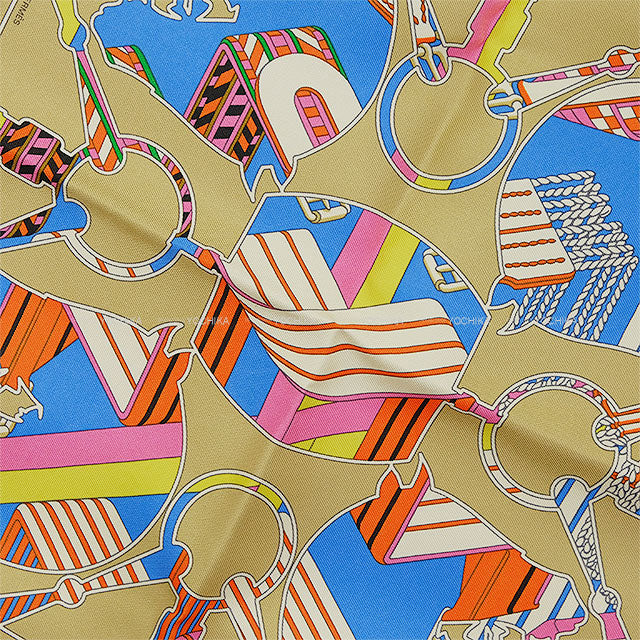 2025 Paris Limited Edition HERMES scarf Carre 45 Gavroche SO HERMES Multicolor Silk100%[BRAND NEW][Authentic]