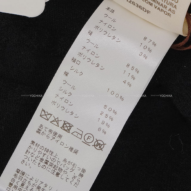 2025 AW HERMES Knit Ladies PALEFROI REMIX Noir (Black) Wool100% ♯34 5H2636DF[EXCELLENT][Authentic]