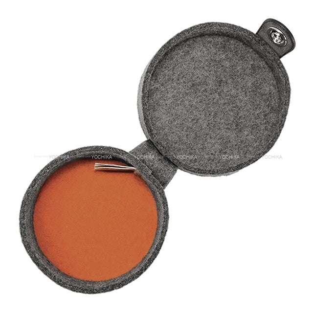 [Pre-loved] HERMES Suger Box Acier Feutre(Felt)/Veau Barenia[LIKE NEW][Authentic]