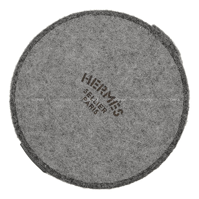 [Pre-loved] HERMES Suger Box Acier Feutre(Felt)/Veau Barenia[LIKE NEW][Authentic]