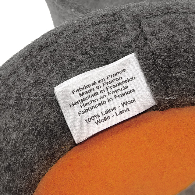 [Pre-loved] HERMES Suger Box Acier Feutre(Felt)/Veau Barenia[LIKE NEW][Authentic]