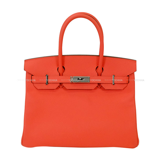[Pre-loved] HERMES Handbag Birkin30 Rose Jaipur Veau Epsom Silver HW Stamp A[USED SA][Authentic]