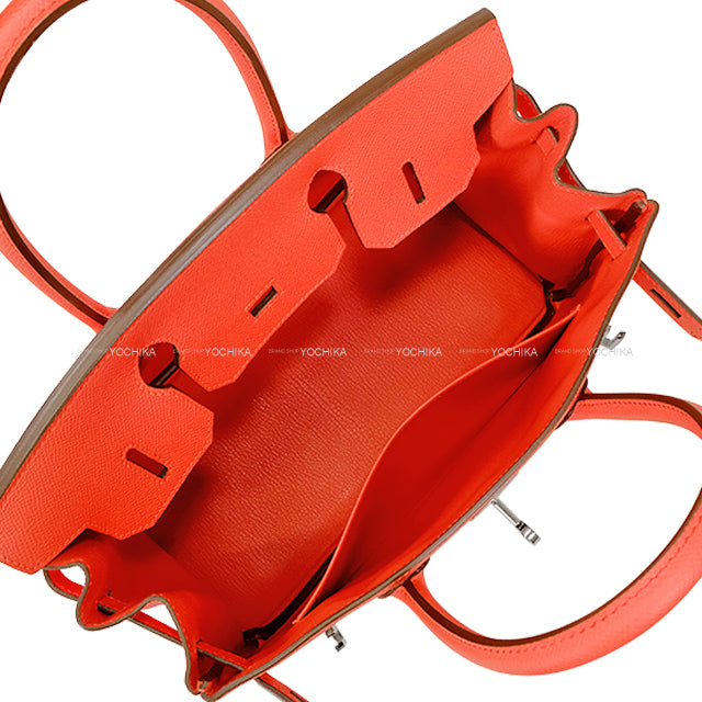 [Pre-loved] HERMES Handbag Birkin30 Rose Jaipur Veau Epsom Silver HW Stamp A[USED SA][Authentic]