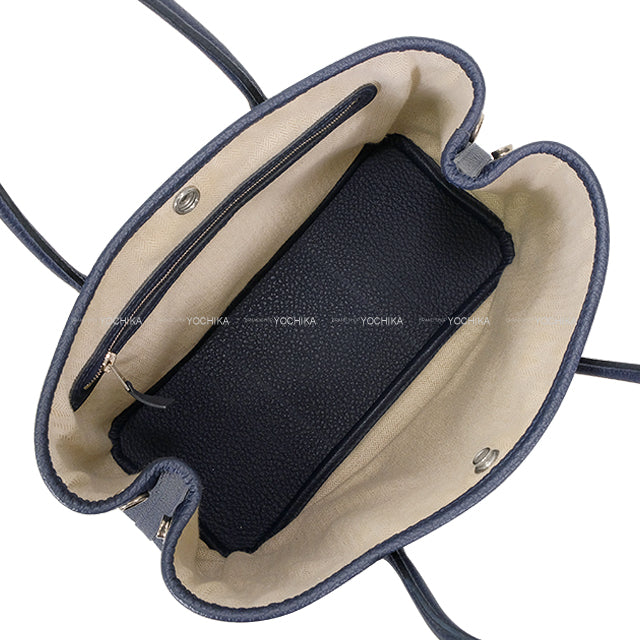 [Pre-loved] HERMES tote bag Garden Party 30 TPM Bleu Nuit Veau Negonda Silver HW Stamp T[USED SA][Authentic]