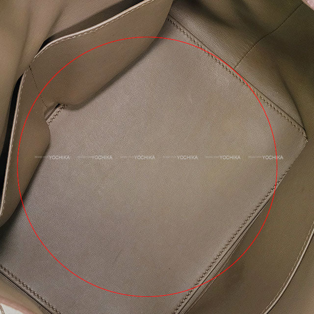 [Pre-loved] HERMES Handbag Tool Box 20 Etain Evercolor Gold HW Stamp X[USED SA][Authentic]