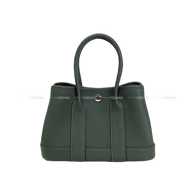 HERMES Handbag Neo Garden Party 23 Vert Mangrove Veau Negonda Silver HW Stamp K[BRAND NEW][Authentic]