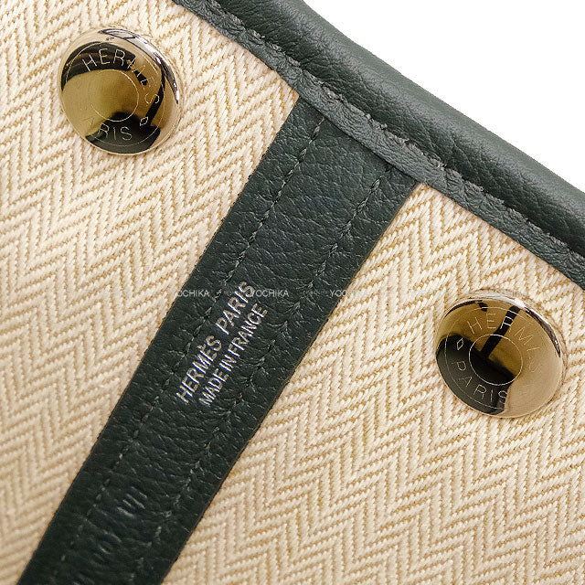 HERMES Handbag Neo Garden Party 23 Vert Mangrove Veau Negonda Silver HW Stamp K[BRAND NEW][Authentic]