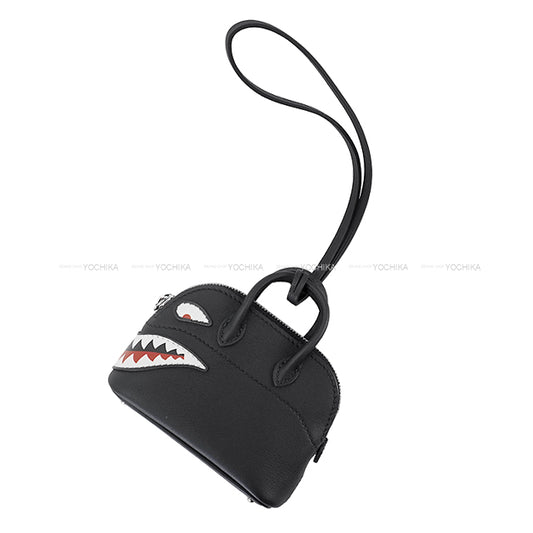 HERMES bag charm Bolide Shark Noir (Black) Veau Swift Stamp K[BRAND NEW][Authentic]