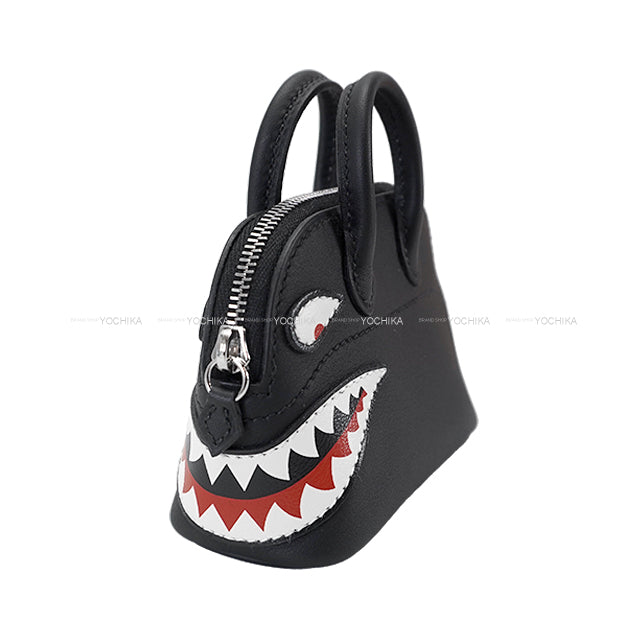 HERMES bag charm Bolide Shark Noir (Black) Veau Swift Stamp K[BRAND NEW][Authentic]