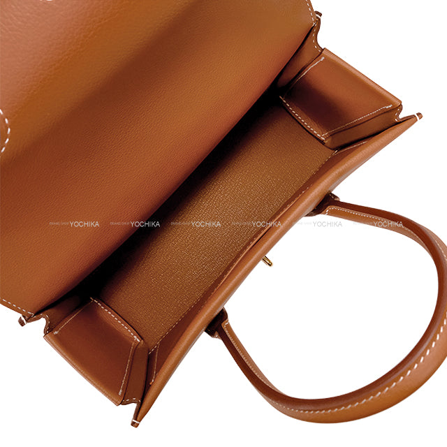HERMES Handbag NEW DRAG 2 22 Gold Evercolor Gold HW Stamp W[EXCELLENT][Authentic]