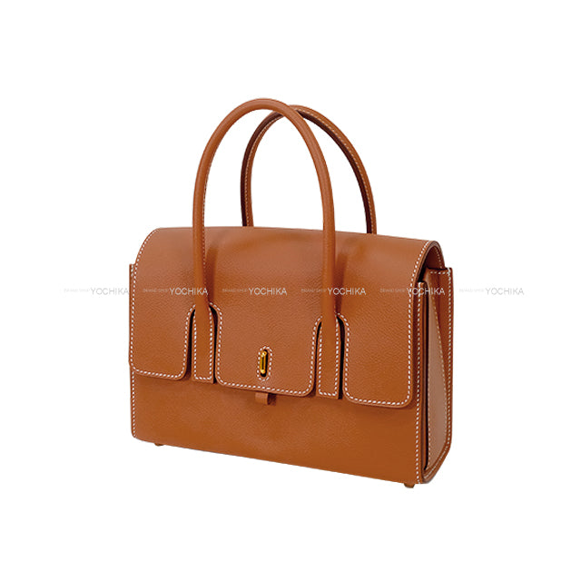 HERMES Handbag NEW DRAG 2 22 Gold Evercolor Gold HW Stamp W[EXCELLENT][Authentic]