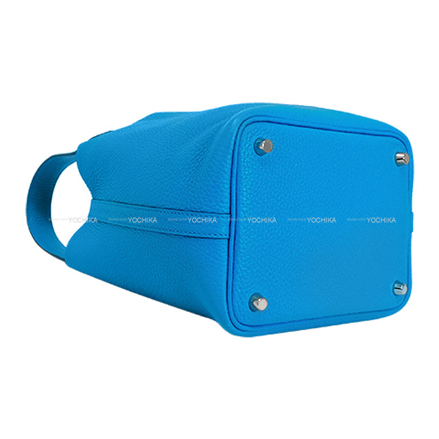 [Pre-loved] HERMES Handbag Picotin Lock 18 PM Blue Fride Taurillon Clemence Silver HW Stamp Y[LIKE NEW][Authentic]