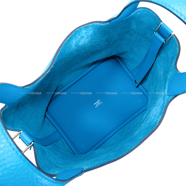 [Pre-loved] HERMES Handbag Picotin Lock 18 PM Blue Fride Taurillon Clemence Silver HW Stamp Y[LIKE NEW][Authentic]