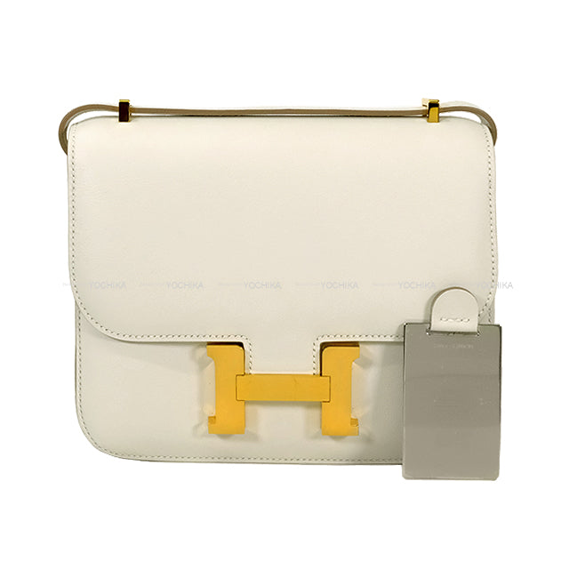 [Pre-loved] HERMES Shoulder bag Constance 3 18 Miroir Craie Veau Swift Gold HW Stamp W[LIKE NEW][Authentic]