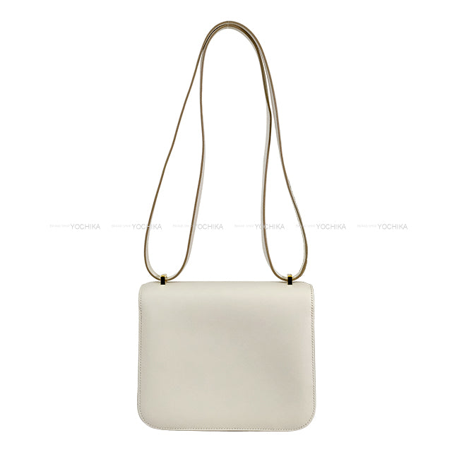 [Pre-loved] HERMES Shoulder bag Constance 3 18 Miroir Craie Veau Swift Gold HW Stamp W[LIKE NEW][Authentic]